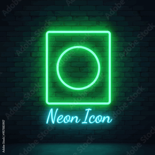 Neon Icon: Illuminated Signage for Branding and Advertising photo