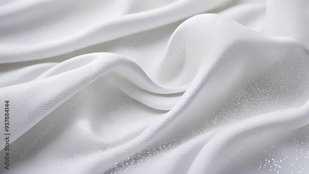 Obraz premium Abstract background texture of natural light color fabric. Fabric texture of natural cotton or linen, silk or satin, wool or jersey textile material. generate ai