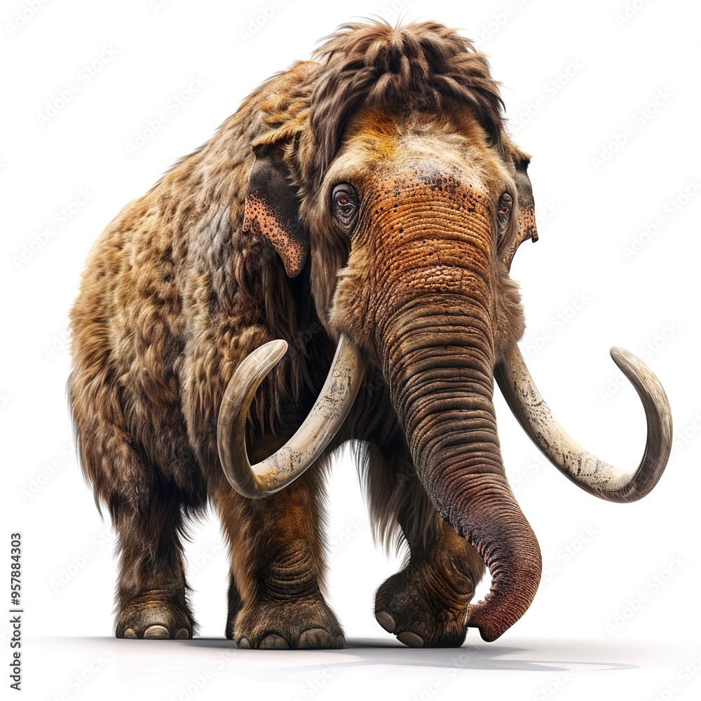 Obraz premium A realistic depiction of a woolly mammoth