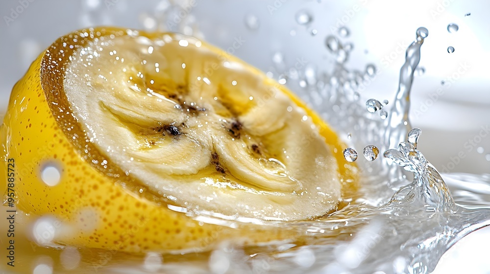 Banana Splash: Fresh Fruit in Water Banana Splash: Fresh Fruit in Water