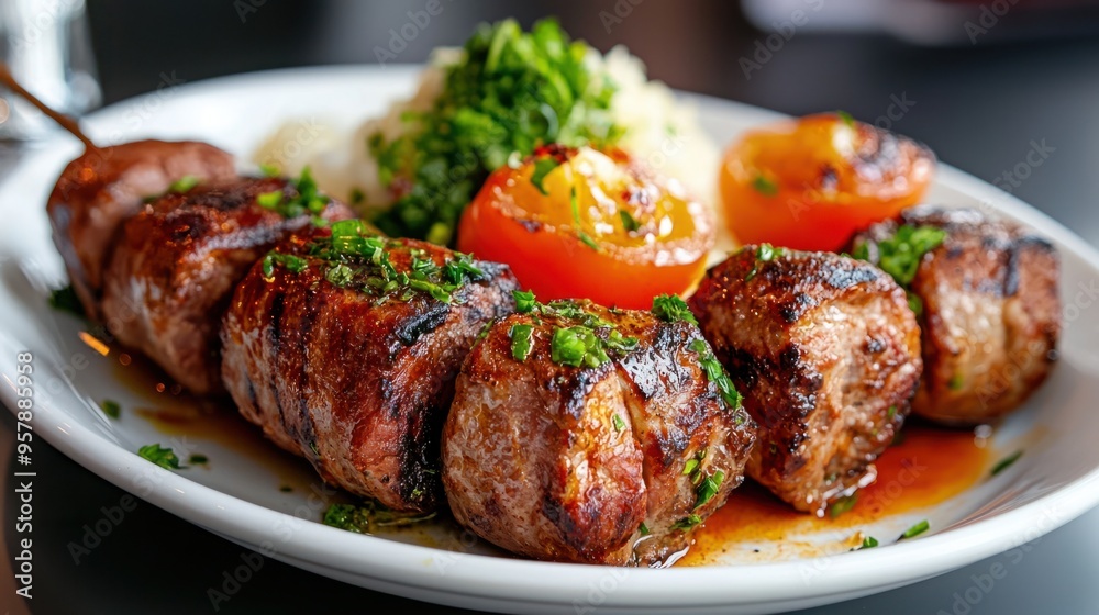 Exquisite Turkish Kebabs: A Culinary Delight of Aromatic Spices and Elegant Plating Exquisite Turkish Kebabs: A Culinary Delight of Aromatic Spices and Elegant Plating