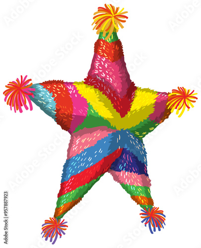 Colorful Mexican Star PiÃ±ata