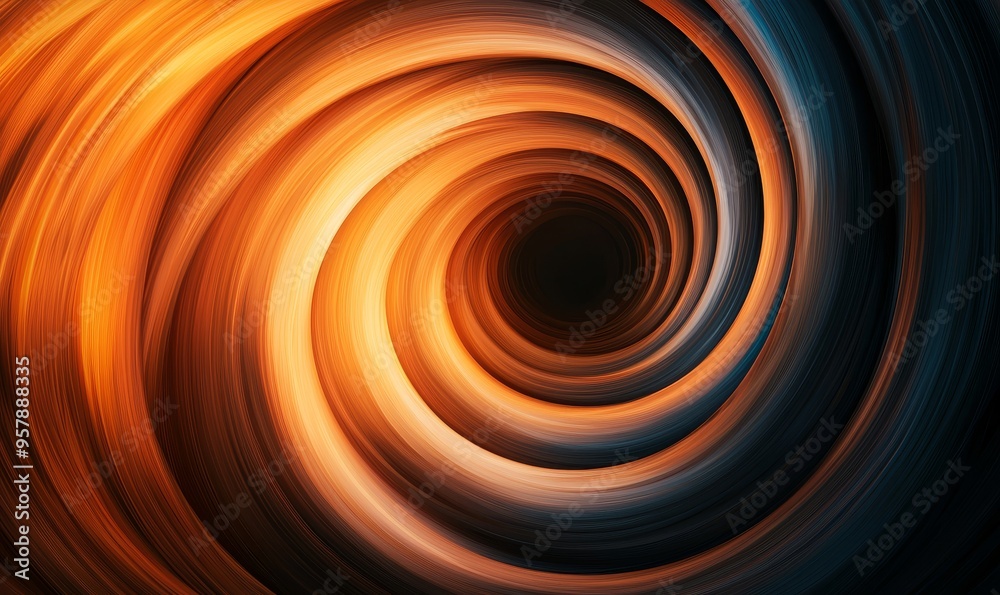 abstract swirling vortex of orange and blue hues representing inner journey and tranquil state of mind. abstract swirling vortex of orange and blue hues representing inner journey and tranquil state of mind.