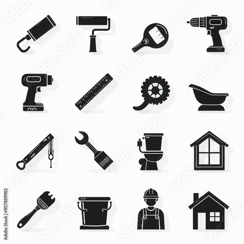 Construction Tools and Equipment Set