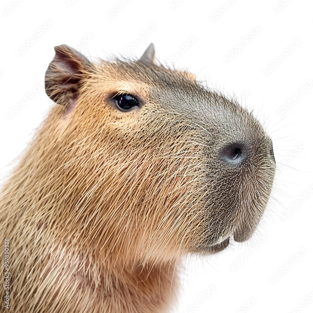 Close up of capybara on transporent background. Close up of capybara on transporent background.