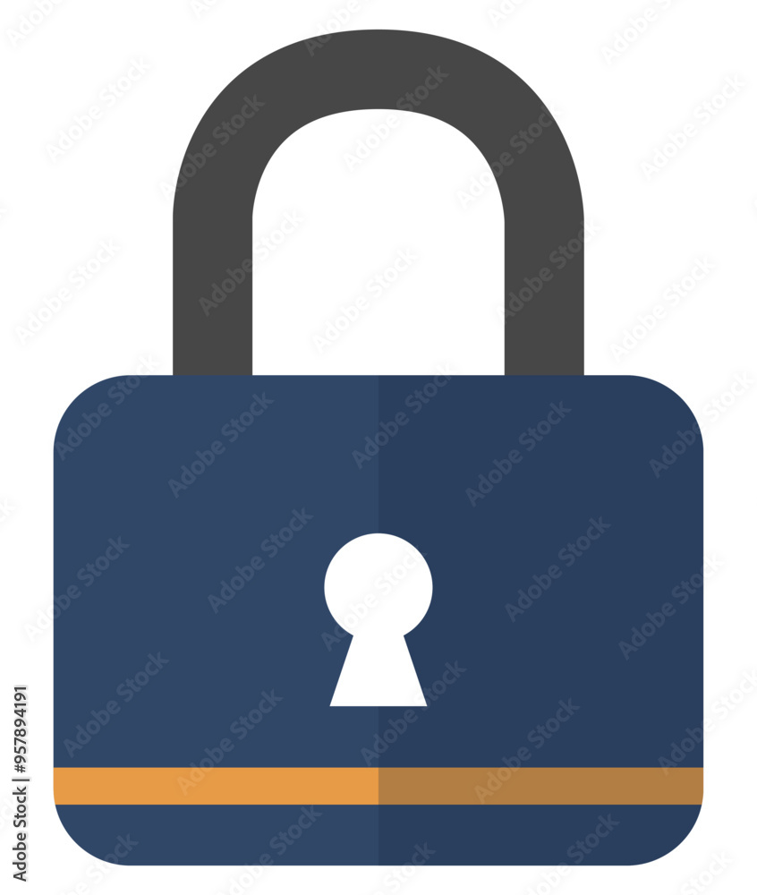 Lock vector icon isolated on white background. Lock vector icon isolated on white background.