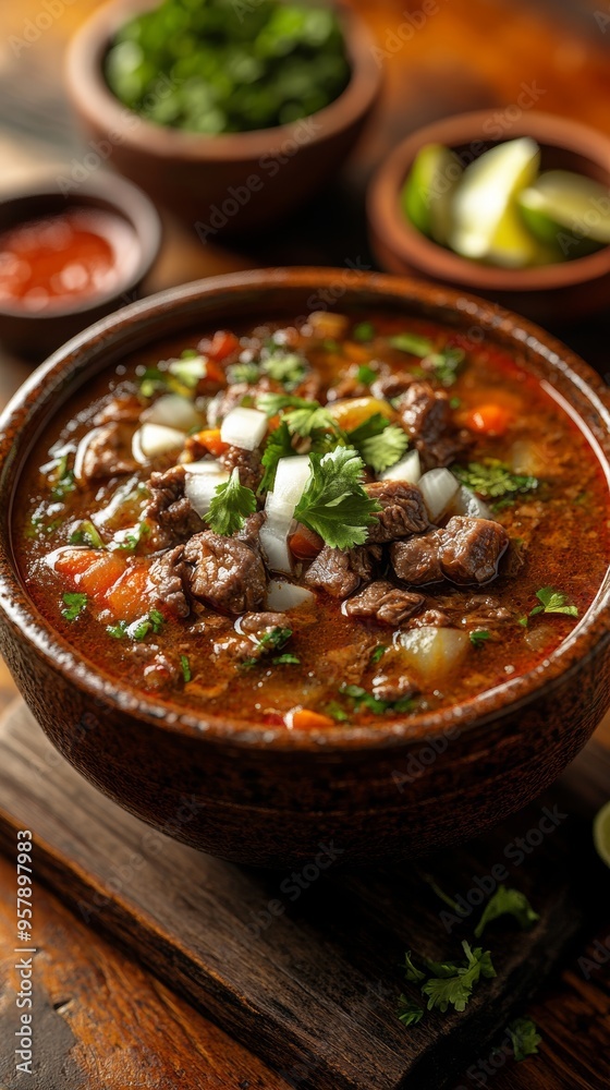high-quality image of a traditional caldo de feijão. The dish should be presented in a rustic ceramic bowl, showcasing its rich, hearty texture and deep brown color high-quality image of a traditional caldo de feijão. The dish should be presented in a rustic ceramic bowl, showcasing its rich, hearty texture and deep brown color