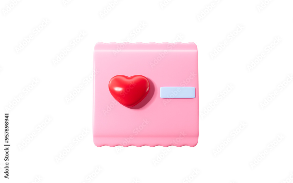 White menstrual pad model, 3d rendering. White menstrual pad model, 3d rendering.