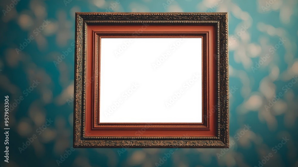 halloween advertisement display background - ornate frame on teal bokeh wall halloween advertisement display background - ornate frame on teal bokeh wall