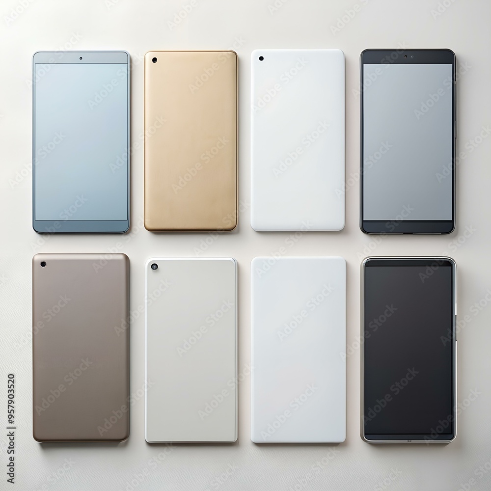 Set of six tablet cases in various colors. Set of six tablet cases in various colors.
