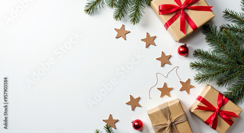 christmas tree and gifts