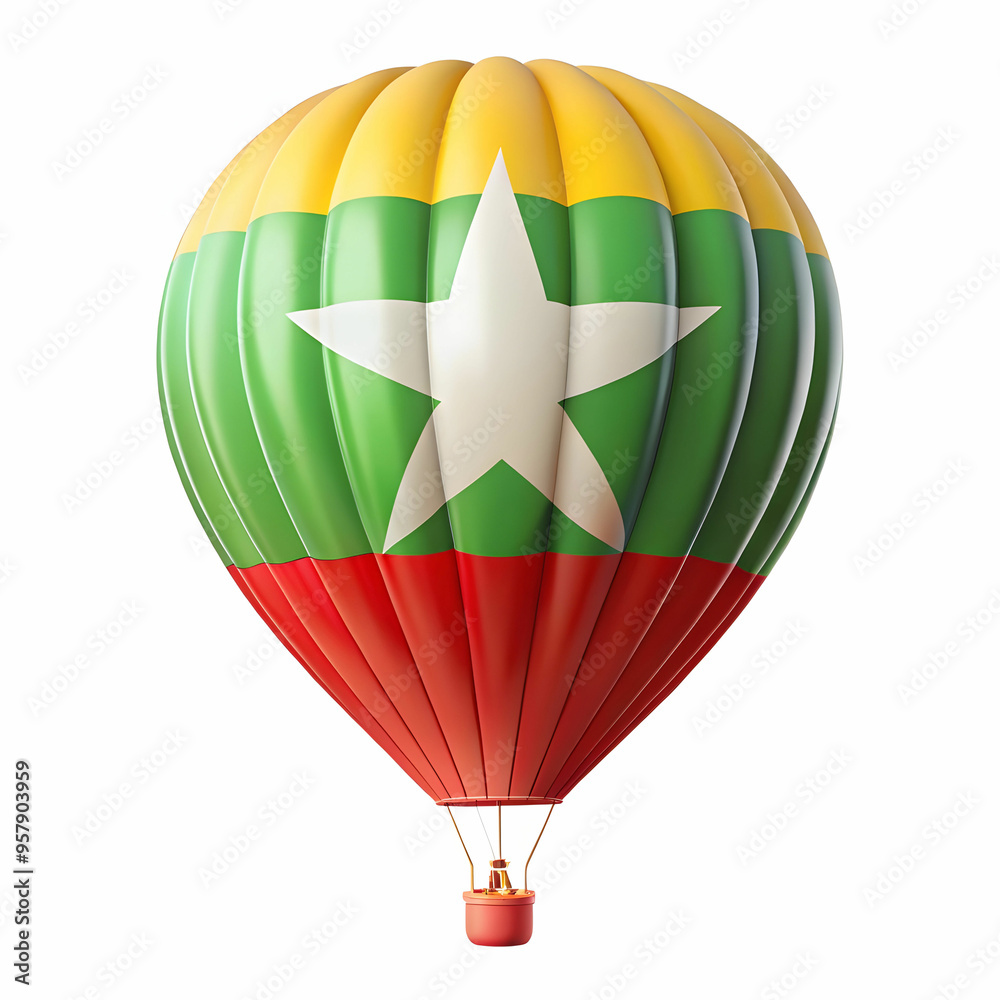 Obraz premium burma flag isolated