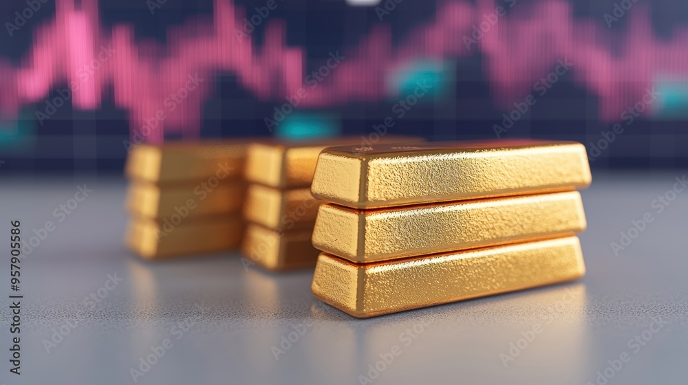 Wealth Management and Market Analysis Concept - of Gold Bars with Financial Charts, Copy Space, Selective Focus, Quality Wealth Management and Market Analysis Concept - of Gold Bars with Financial Charts, Copy Space, Selective Focus, Quality