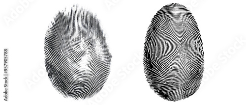 Vector fingerprint isolated on white background