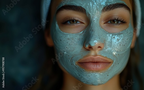 Woman with Facial Mask for Skin Care