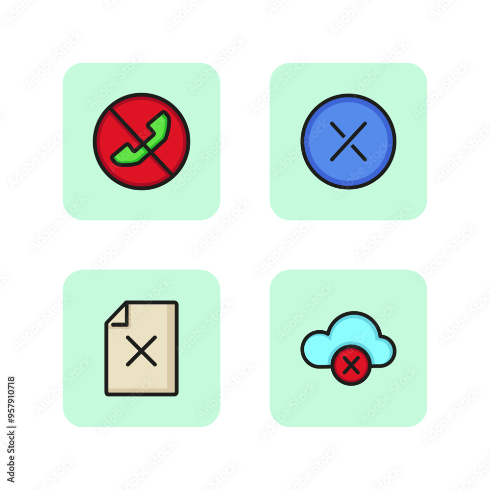 Network data line icon set. Cloud service, documents and application interface. Internet connection concept. Vector illustration for web design and apps Network data line icon set. Cloud service, documents and application interface. Internet connection concept. Vector illustration for web design and apps