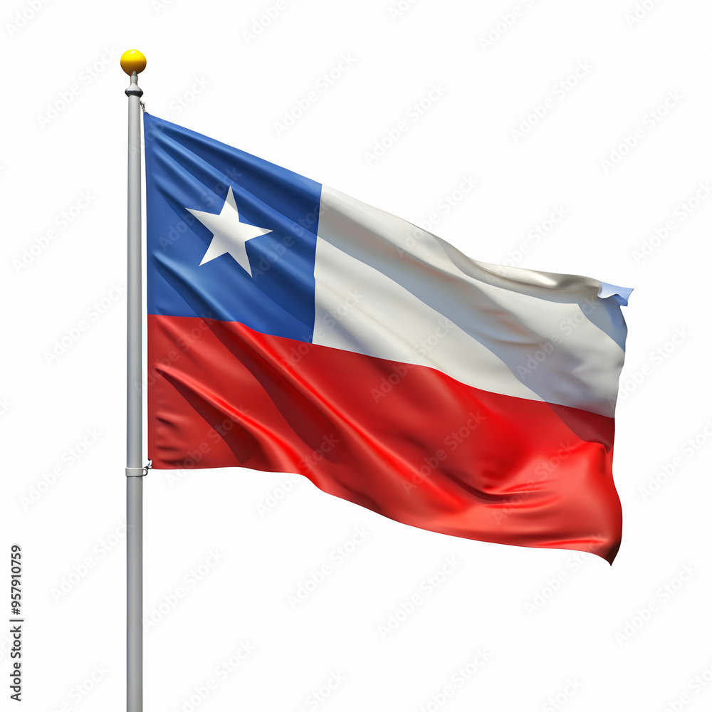 chile flag isolated chile flag isolated