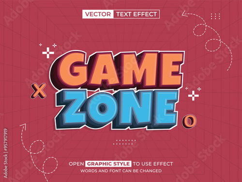 game zone editable text, font effect, 3d text for title