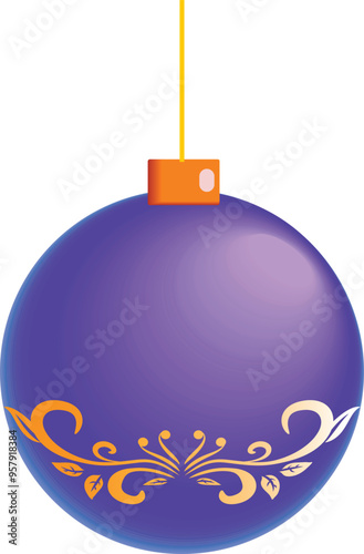 Christmas colourful baubles