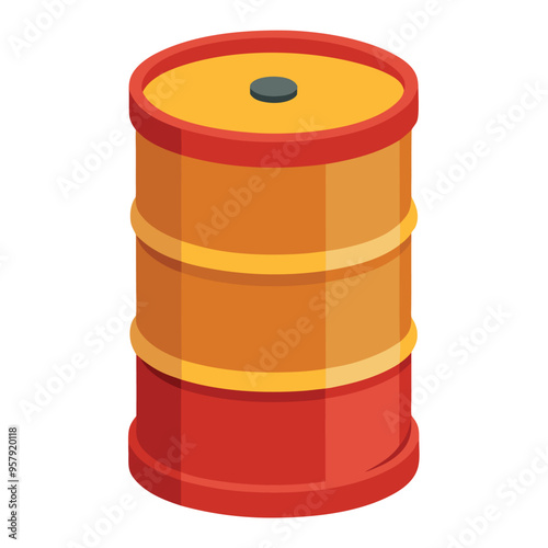 Illustration of Oil barrel Isolated on white