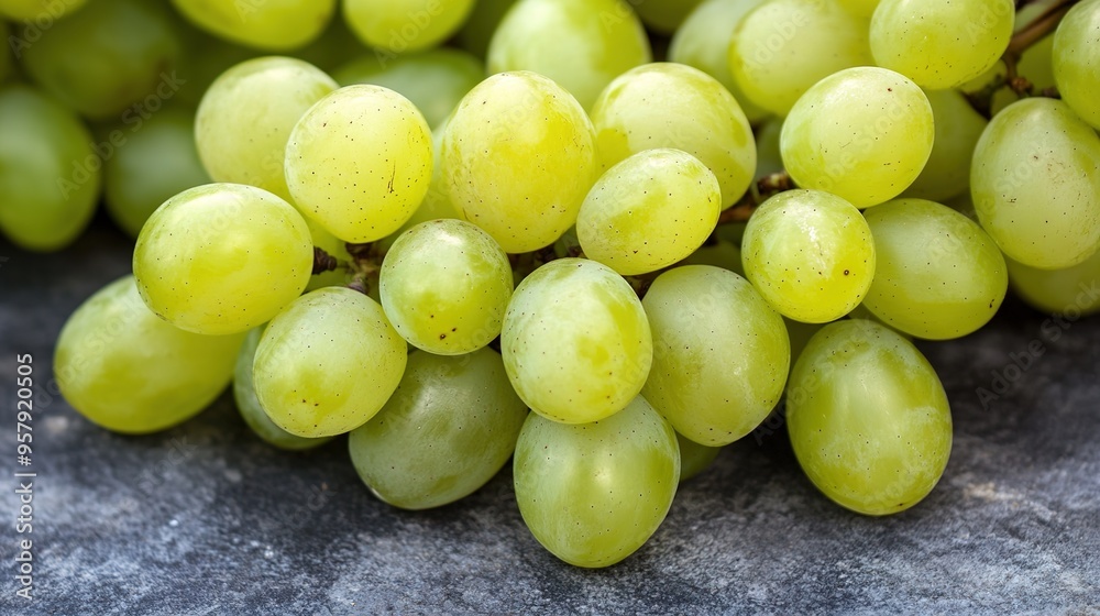 Solitary Green Grape: A Single Fruit Standing Out in Vibrant Freshness.