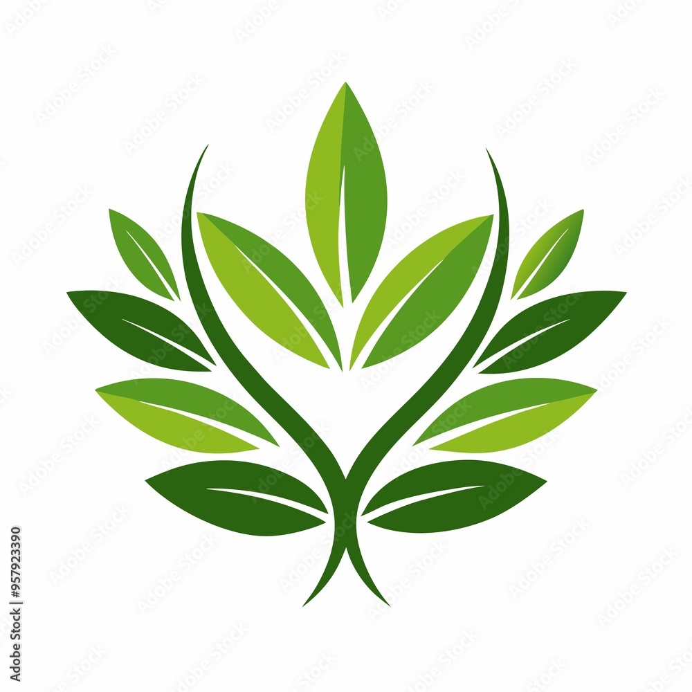 green leaf isolated on white green leaf isolated on white