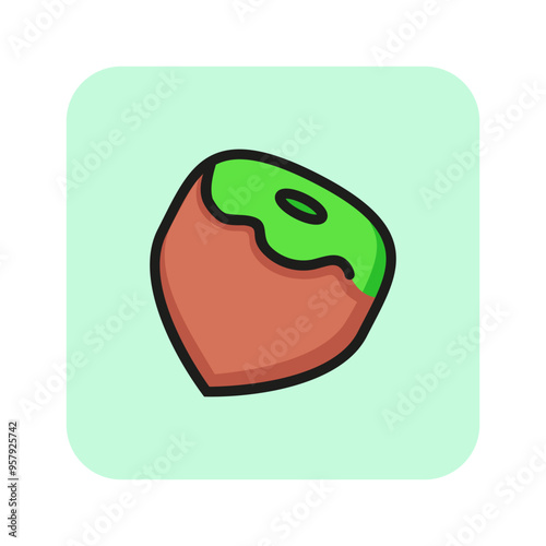 Nut line icon. Nut, shell, crunchy. Nature concept. Vector illustration can be used for topics like nature, healthy eating, eco, diet