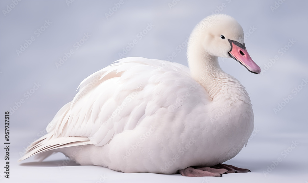 Obraz premium Swan Studio Shot on a Clean Background