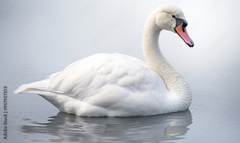 Fototapeta premium Swan Studio Shot on a Clean Background