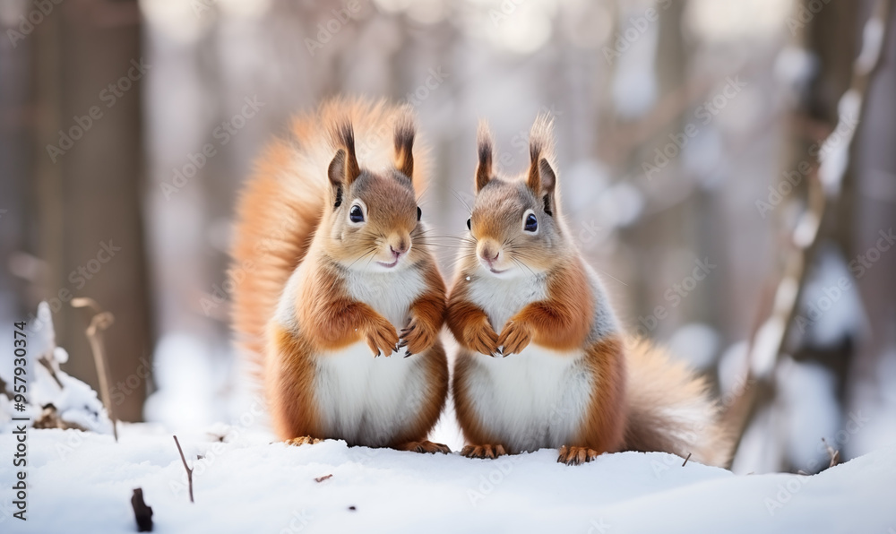 Squirrel Studio Shot on a Clean Background Squirrel Studio Shot on a Clean Background