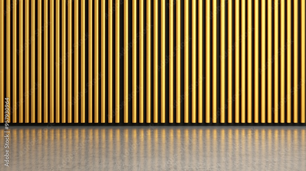 Elegant Modern Interior Design with Gold Bars Decor, Copy Space, Selective Focus, Ultra HD Elegant Modern Interior Design with Gold Bars Decor, Copy Space, Selective Focus, Ultra HD