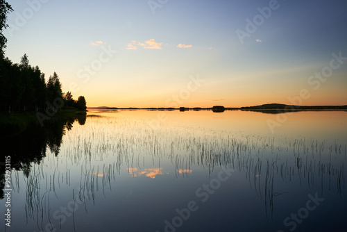 Midnight sun in Lapland