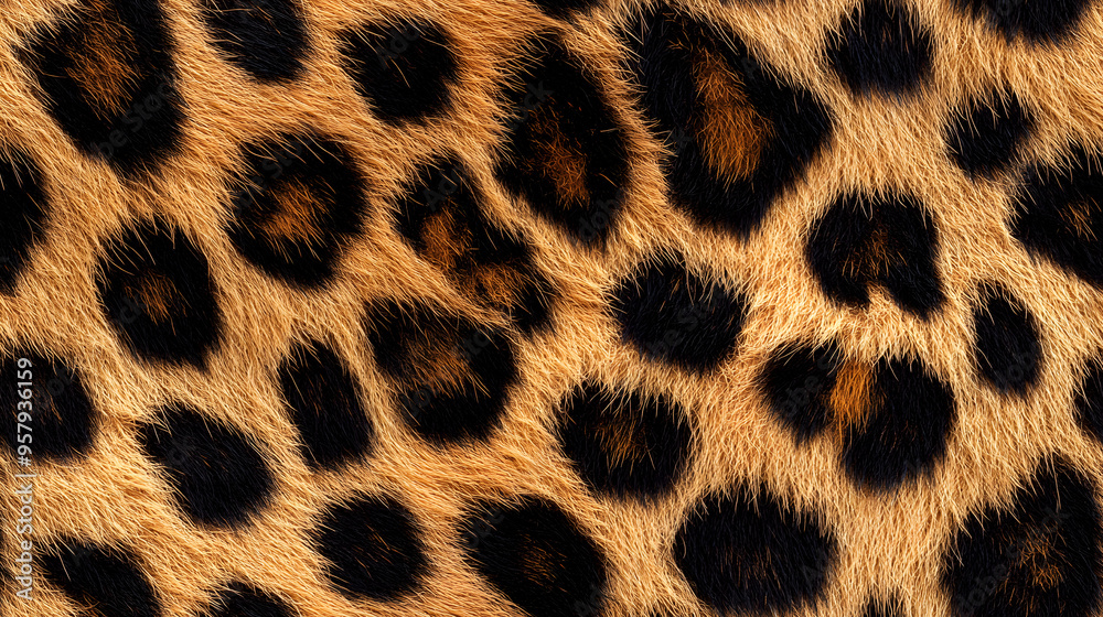 Realistic fur leopard seamless pattern Realistic fur leopard seamless pattern