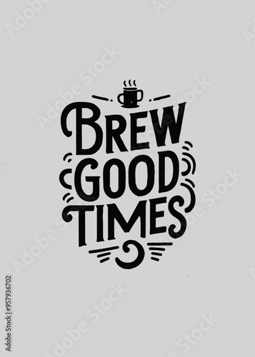 Mug text typography design template