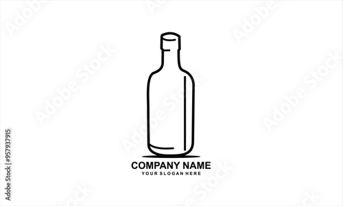 very simple bottle design outline