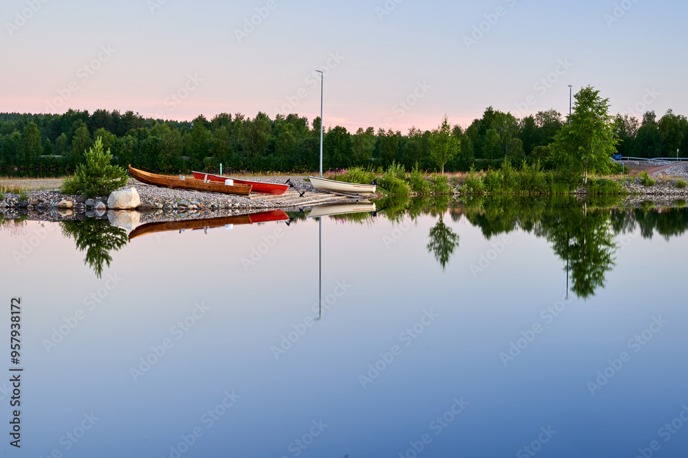 Obraz premium boats on the lake