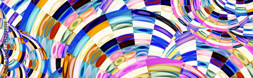 circle geometric dynamic colorful web vector background banner