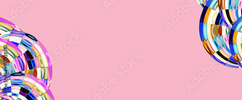 circle geometric dynamic colorful web vector background  