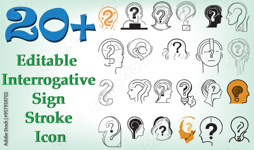 Interrogatory Silhouette icon design.