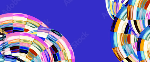 Banner  Dynamic Colorful Shapes Vector Background