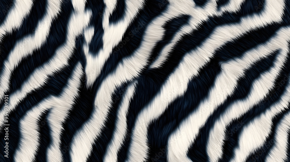 Realistic fur zebra seamless pattern Realistic fur zebra seamless pattern