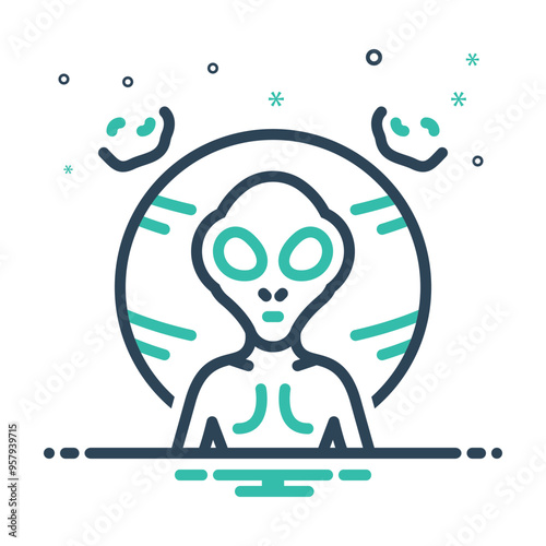 Mix icon for alien