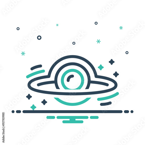 Mix icon for black hole