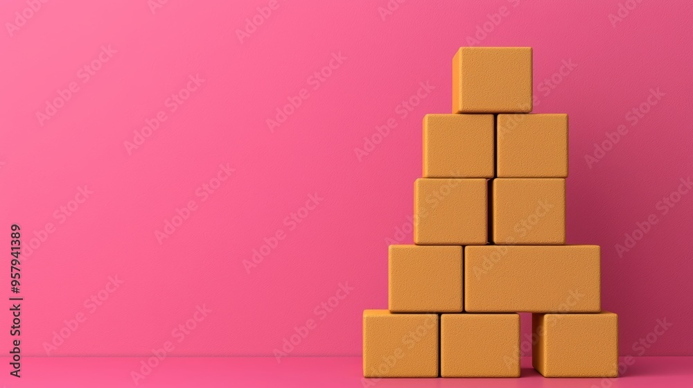 Building Blocks of Business Success - with Copy Space, Selective Focus, Building Blocks of Business Success - with Copy Space, Selective Focus,