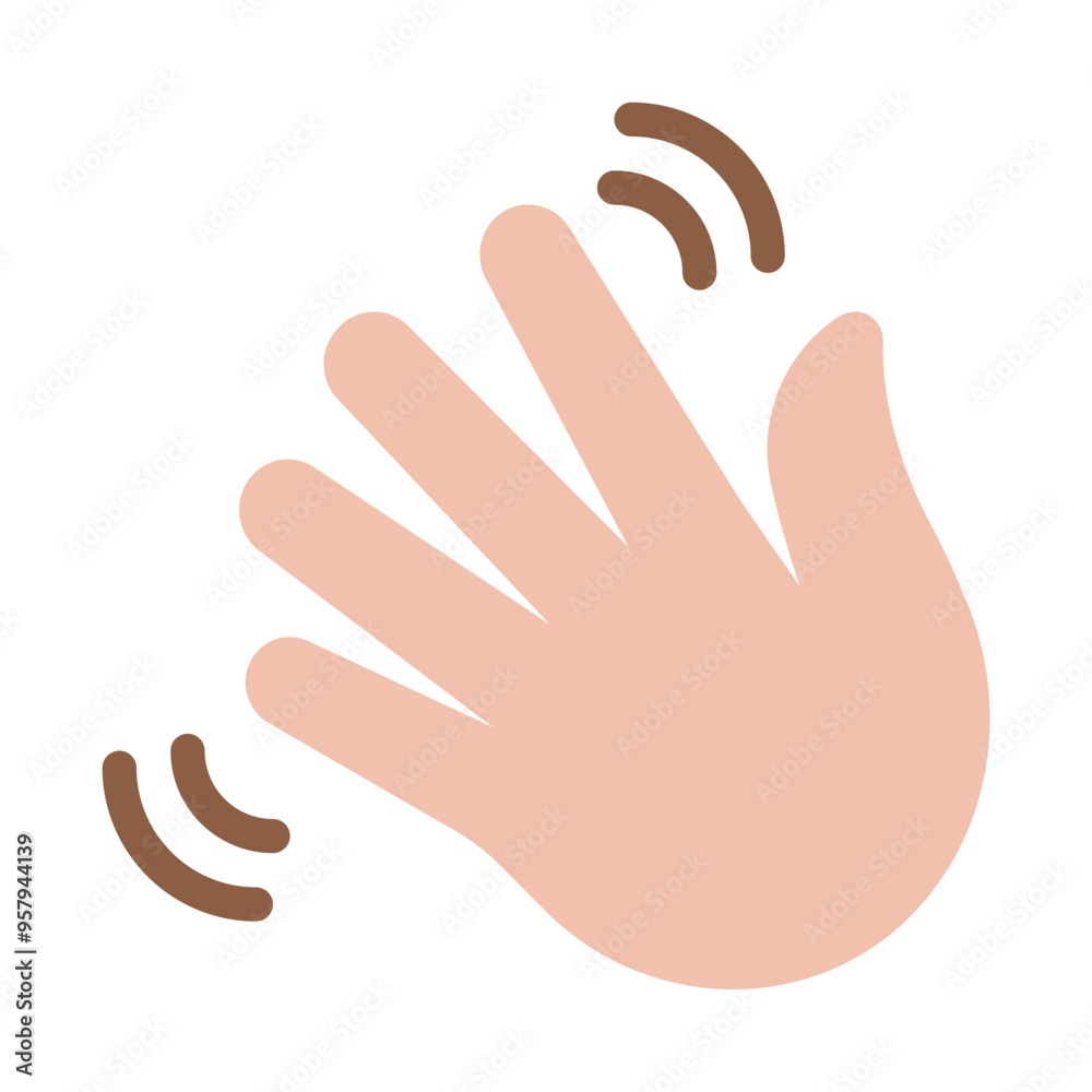 Fototapeta premium Wave hand icon