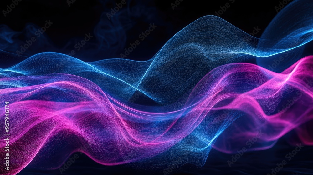 Glowing abstract lines in dynamic motion Glowing abstract lines in dynamic motion