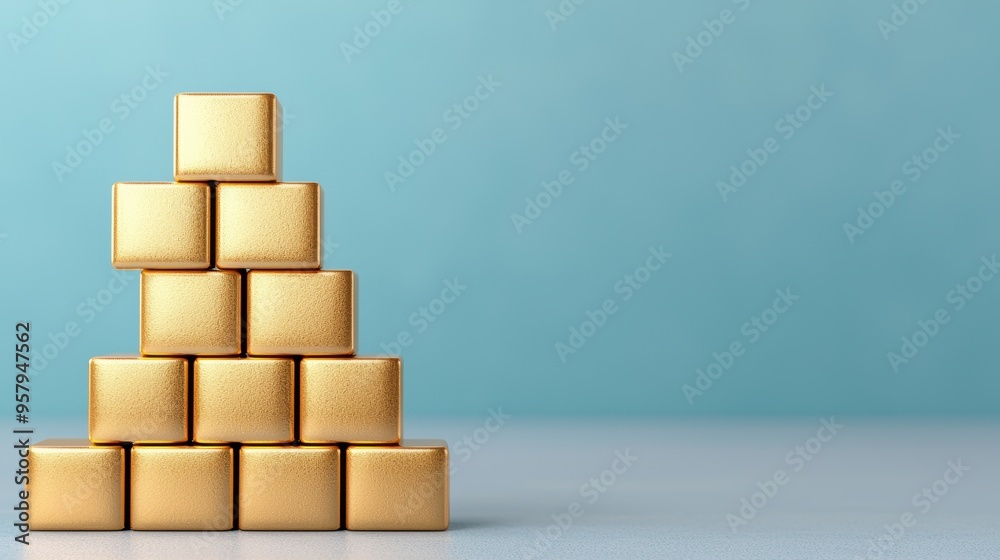 Illuminated Corporate Growth Secrets - Shining Building Blocks of Success in with Copy Space for Text, Selective Focus, Illuminated Corporate Growth Secrets - Shining Building Blocks of Success in with Copy Space for Text, Selective Focus,