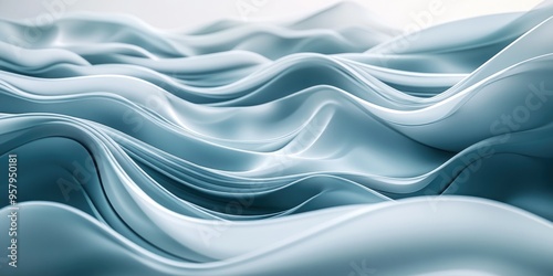 3D rendering of an abstract background featuring flowing waves Innovative architectural concept