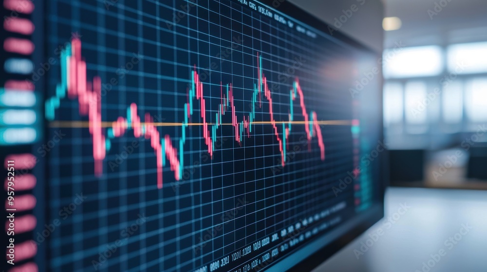Futuristic Investment Portfolio Management Concept with Virtual Stock Charts on Holographic Display in Modern Office Setting Futuristic Investment Portfolio Management Concept with Virtual Stock Charts on Holographic Display in Modern Office Setting