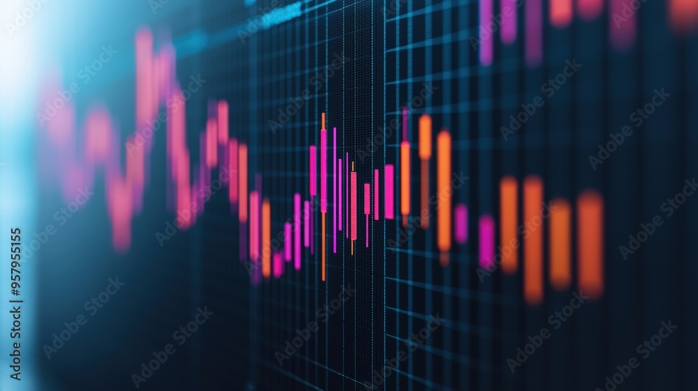 Futuristic Business Performance Forecasting with Glowing Holographic Graphs on Modern Sleek Background Futuristic Business Performance Forecasting with Glowing Holographic Graphs on Modern Sleek Background